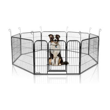 MaxxPet Hondenren Puppyren met 8 panelen - Staal - 78x60c..., Ophalen of Verzenden, Nieuw