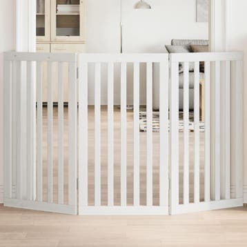 vidaXL Hondenhek inklapbaar 3 panelen 150 cm populierenhout, Verzenden, Nieuw