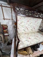 Sofa - Mahonie, Stoffa San Leucio