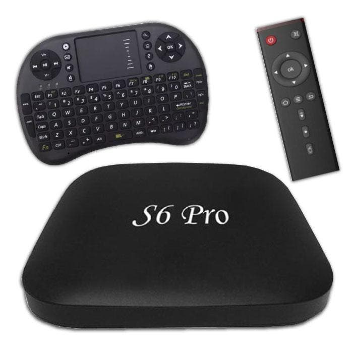 S6 Pro 4K TV Box Mediaspeler Android Kodi - 2GB RAM - 16GB, Audio, Tv en Foto, Televisie-accessoires, Nieuw, Verzenden
