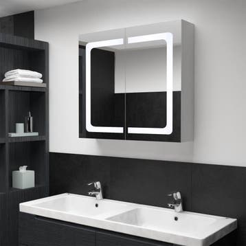 vidaXL Badkamerkast met spiegel en LED 80x12,2x68 cm, Huis en Inrichting, Verzenden, Nieuw