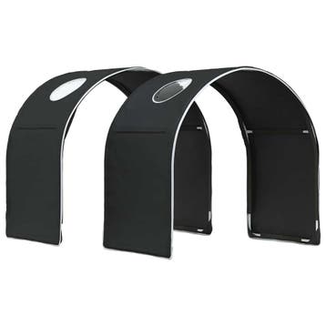 vidaXL Bedtunnel voor kinderbedden 2 pcs Zwart Polyester, Huis en Inrichting, Slaapkamer | Bedden, Verzenden, Nieuw
