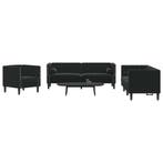 vidaXL 3-delige Loungeset Chesterfield met bolsters fluweel, Huis en Inrichting, Zetels | Zetels, Verzenden, Nieuw