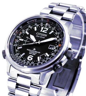 Citizen - Pilot Super Titan BLACK Dial Watch -, Nieuw