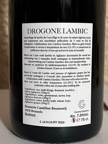 Cantillon - Drogone Lambic - 75cl, Collections, Vins