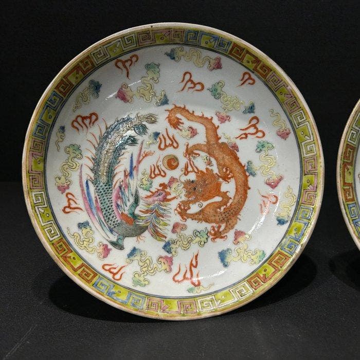 Bord - Porselein - Guangxu merk en periode, Antiek en Kunst, Antiek | Overige Antiek