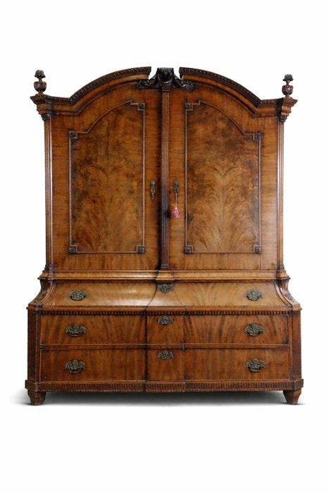 Kabinet - Lodewijk XVI periode In Nederland - bloemmahonie, Antiek en Kunst, Antiek | Meubels | Stoelen en Sofa's