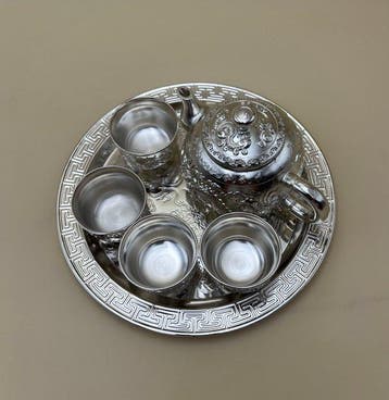 Theeservies (6) - Metaal, Antiek en Kunst