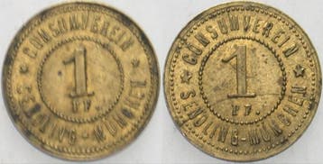 1 Pfennig ohne Jahr Consumverein Sendling-muenchen, Postzegels en Munten, Verzenden