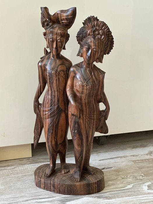 Handgesneden beeldhouwkunst - Figuur - Indonesië (Zonder, Antiek en Kunst, Kunst | Niet-Westerse kunst