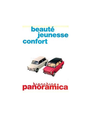 1965 AUTOBIANCHI BIANCHINA PANORAMICA BROCHURE FRANS, Ophalen of Verzenden