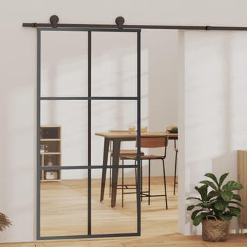 vidaXL Schuifdeur met beslag 102x205 cm aluminium en, Doe-het-zelf en Bouw, Verzenden, Nieuw