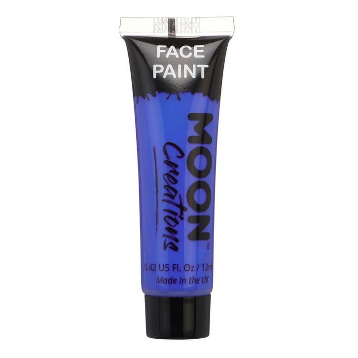 Moon Creations Face Paint Dark Blue 12ml, Hobby en Vrije tijd, Feestartikelen, Nieuw, Verzenden