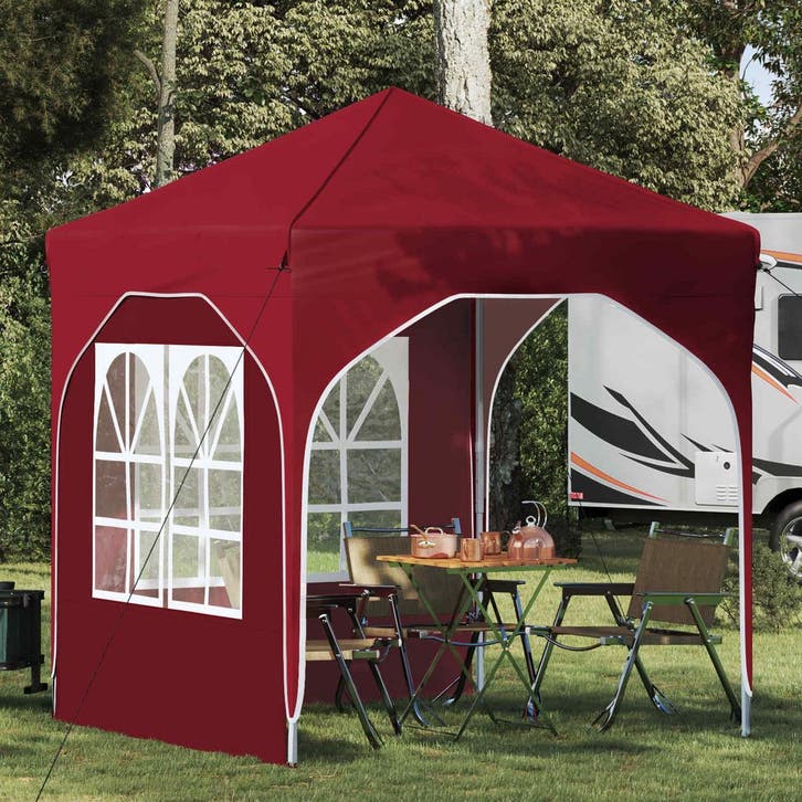 vidaXL Pop-up Feesttent 192 x 192 x 245 cm Bordeauxrood, Jardin & Terrasse, Tonnelles, Envoi