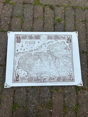 Emaillerie Belge - Land kaart - Reclamebord - Emaille