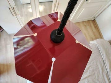 Large Italian Space Age - Hangende plafondlamp - Red & White