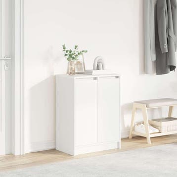 vidaXL Schoenenkast 57x34x76 cm bewerkt hout wit, Verzenden