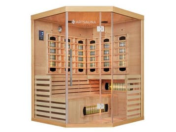 Veiling - Infraroodcabine Kiruna - 150x150-200cm - Dubbele t, Sport en Fitness, Sauna, Nieuw