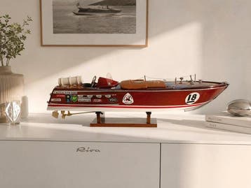 Magnifique RIVA AQUARAMA Zoom 53 cm modelisme bois maquette, Nieuw