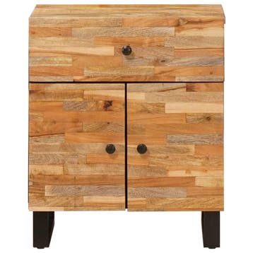 vidaXL Bedkast Bruin 50 x 33 x 60 cm Massief Mango Hout, Verzenden, Nieuw