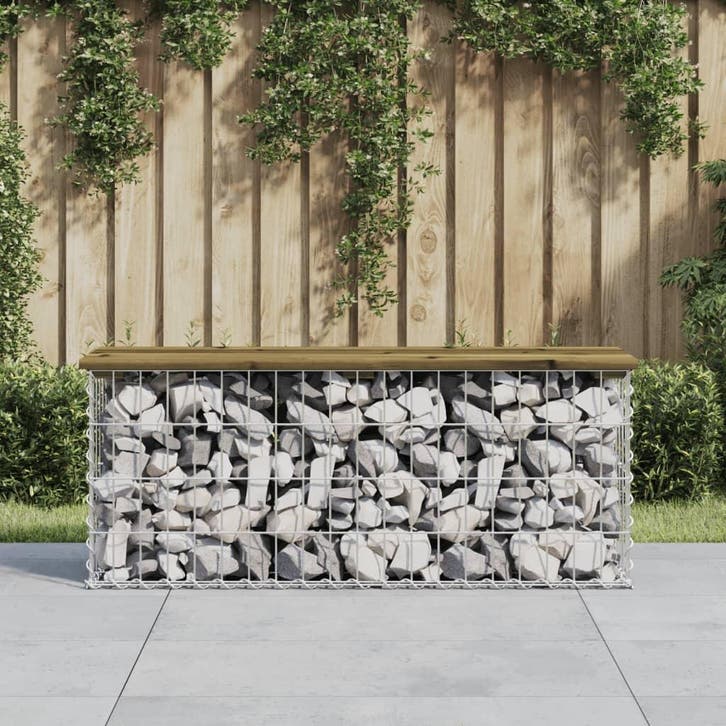 vidaXL Tuinbank schanskorfontwerp 103x31,5x42 cm, Jardin & Terrasse, Ensembles de jardin, Envoi