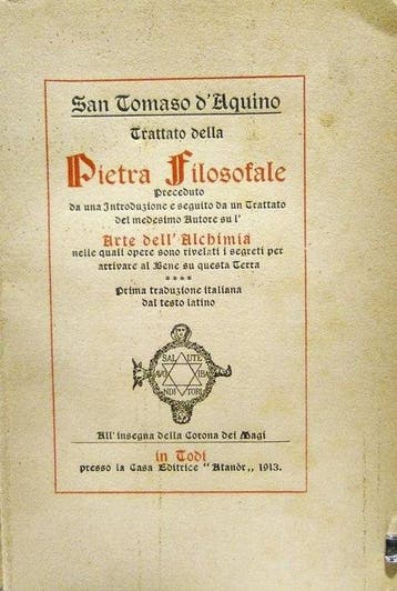 San Tommaso D’Aquino. - La Pietra Filosofale e lArte