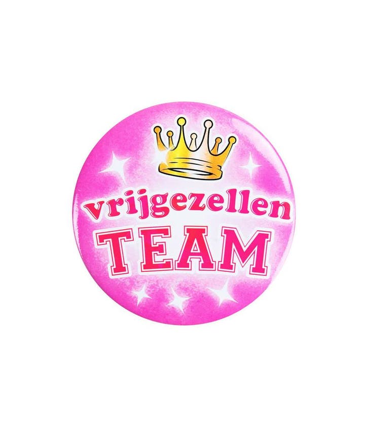 Button Vrijgezellen Team Vrouw 5,5cm, Hobby & Loisirs créatifs, Articles de fête, Envoi