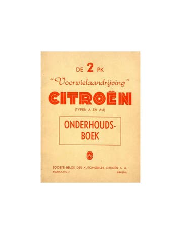 1954 CITROEN 2CV INSTRUCTIEBOEKJE NEDERLANDS, Auto diversen, Handleidingen en Instructieboekjes, Ophalen of Verzenden