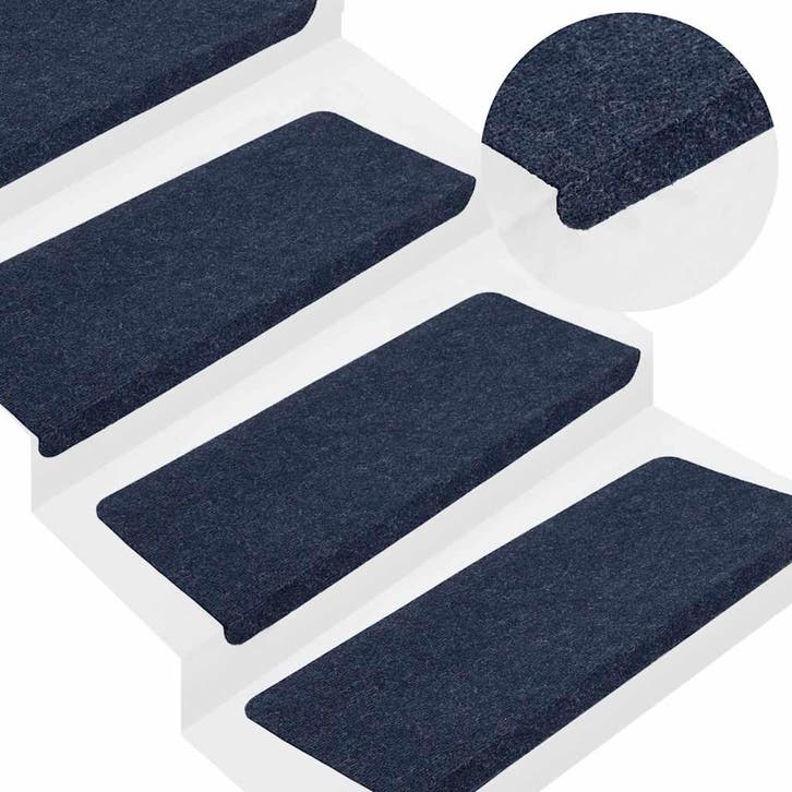 vidaXL Trapmatten zelfklevend 30 st 65x24,5x3,5 cm blauw, Bricolage & Construction, Échelles & Escaliers, Envoi