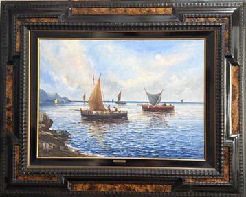 Athos Renzo Brioschi (1910-2000) - Marina con Barche e
