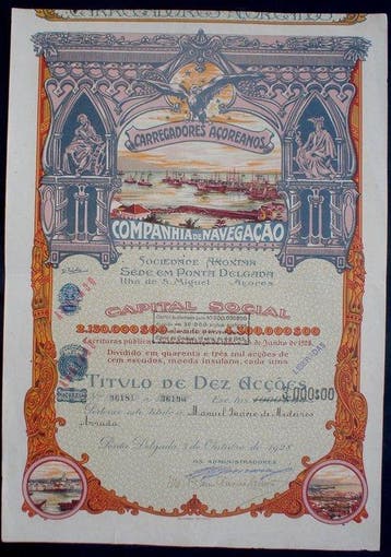 Verzameling van obligaties of aandelen - Portugal,