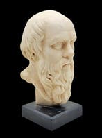 Figuur - Busto de Sócrates - Albast, Antiek en Kunst