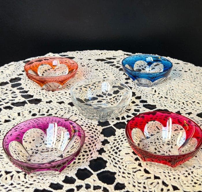 Val Saint Lambert - Kom (5) - Set of 5 vintage Val St, Antiek en Kunst, Antiek | Meubels | Tafels