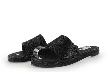 Steve Madden Muiltjes in maat 37½ Zwart, Verzenden, Zwart, Steve Madden, Zo goed als nieuw