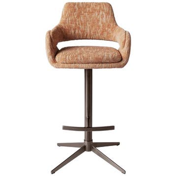 Versmissen Barkruk Harvey Terracotta / Donkerbruin - Nieuw, Verzenden, Nieuw, Metaal, 90 cm of meer