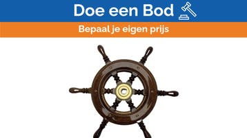 Bieden: Mahogany Wooden Boat Steering Wheel, Ophalen of Verzenden, Nieuw