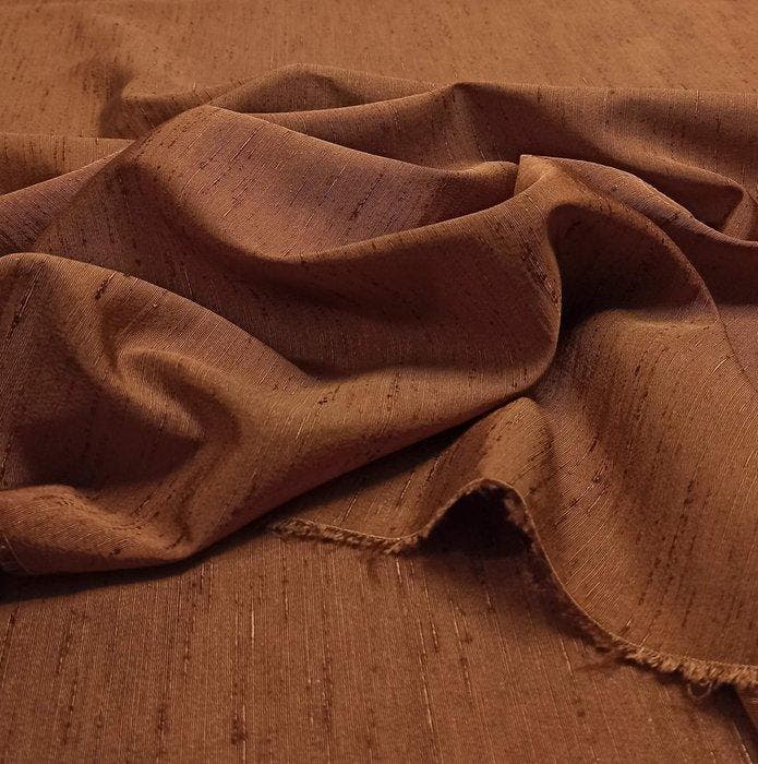 A463 - 600 x 140 cm - Fantastico Shantung di puro lino -, Antiek en Kunst, Antiek | Tapijten, Tafelkleden en Textiel