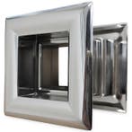 Vierkant deurrooster 29 x 29mm - kunststof chrome, Doe-het-zelf en Bouw, Verzenden, Nieuw