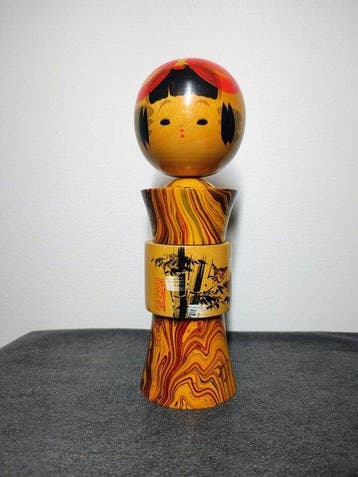sculptuur, 2 Ssaku Kokeshi Vintage Giapponesi – Minori