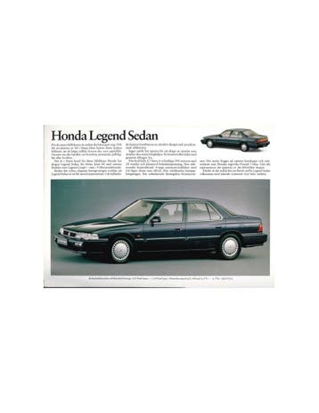 1988 HONDA LEGEND SEDAN LEAFLET ZWEEDS