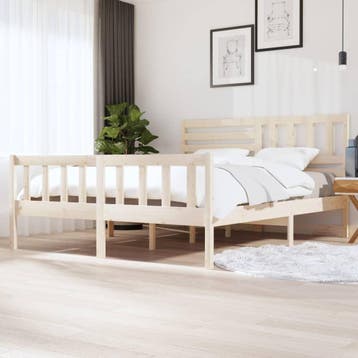 vidaXL Bedframe massief hout 180x200 cm, Verzenden, Nieuw