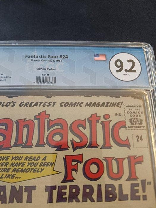 Fantastic Four (Vol. 1) #24 - UK Price Variant - EGC 9.2 -, Boeken, Strips | Comics