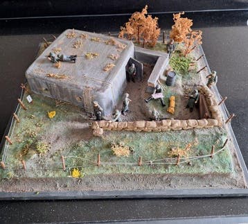 Zelfbouw - Diorama Bunker 43x41cm WWII Real concrete. -, Nieuw