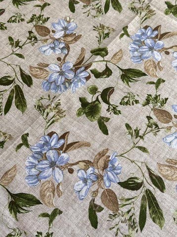San Leucio top quality - exclusief canapone blauwe primulas