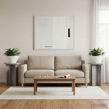 vidaXL Plantenstand 2 st Grijs sonoma Ø29,5 x 40 cm Bewerkt, Verzenden, Nieuw
