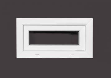 PVC raam kiep b80xh40 cm wit, Gevelraam of Ruit, Minder dan 80 cm, 80 tot 120 cm, Nieuw