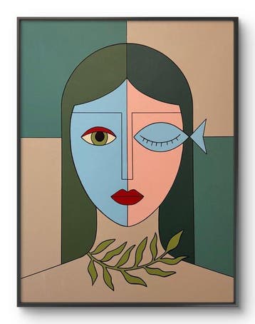 Marcel Mendez - Fragmented Face #74 -XL- ( No reserve )