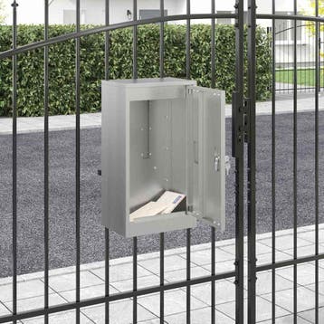 vidaXL Brievenbus met opslag Zwart 30 x 20 x 55 cm Gegevens, Verzenden, Nieuw