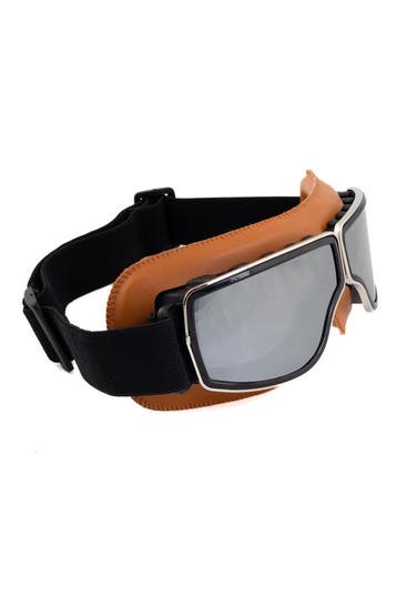 KIMU® Goggles Motorbril Skibril Bril Cognacbruin Montuur Zil, Ophalen of Verzenden, Nieuw