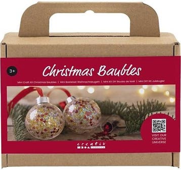 DIYkit Pakket Hobbyset Mini Hobbyset Kerstbal met pailletten, Nieuw
